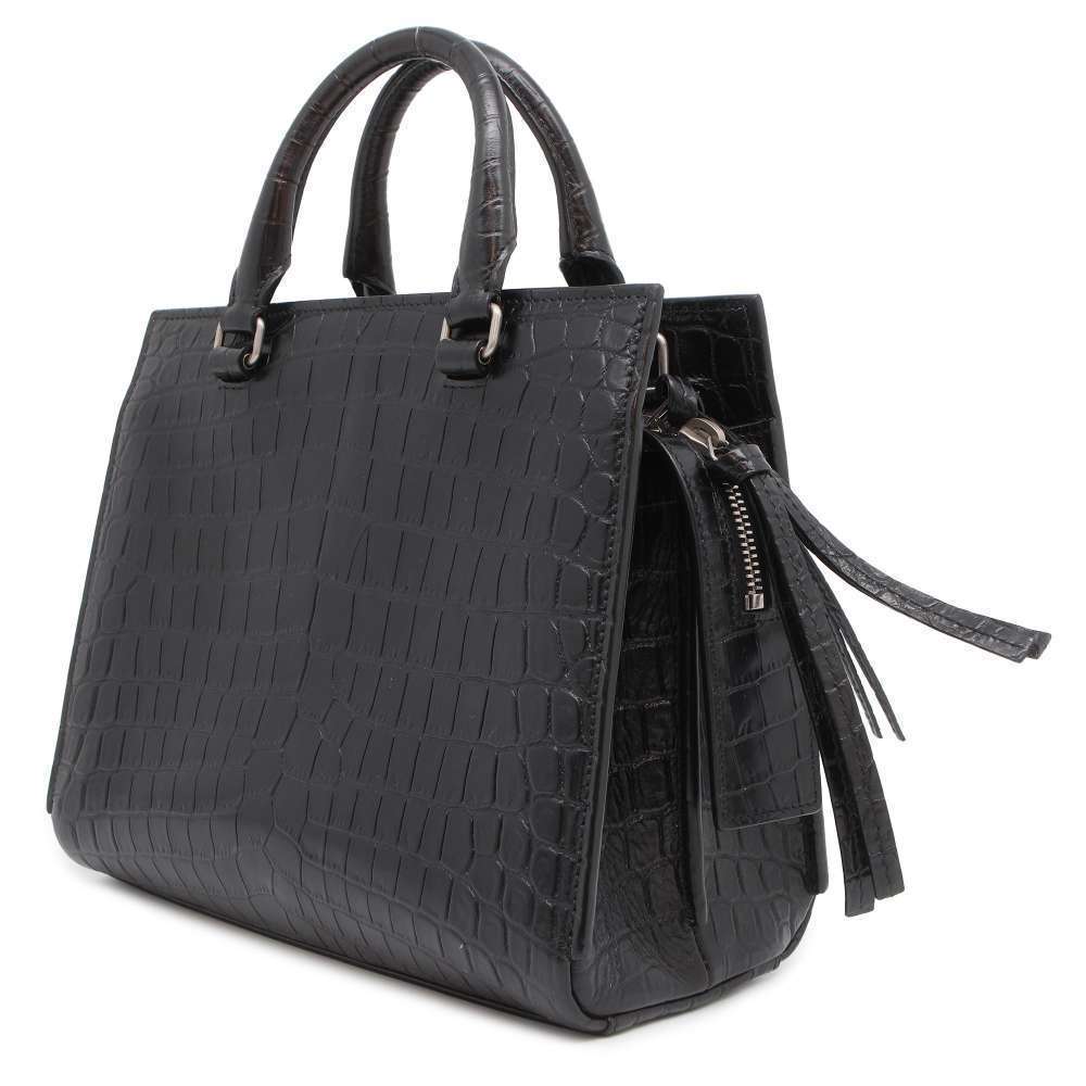 Saint Laurent 2way Paris Eastside Small Embossed Black Handbag